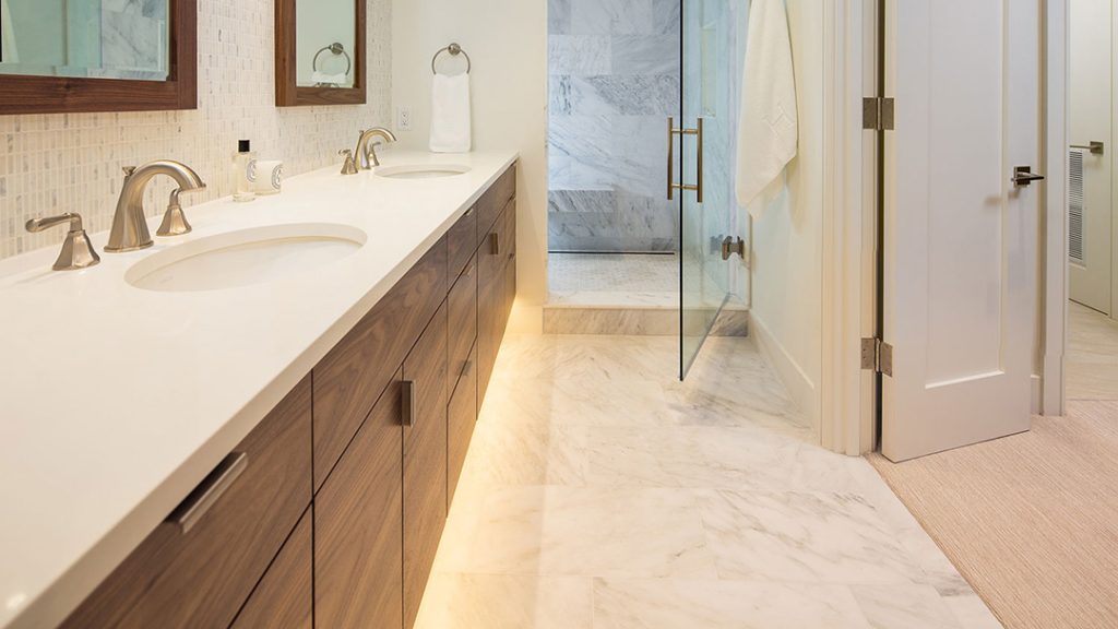 Custom bathroom vanity installed in Vero Beach FL